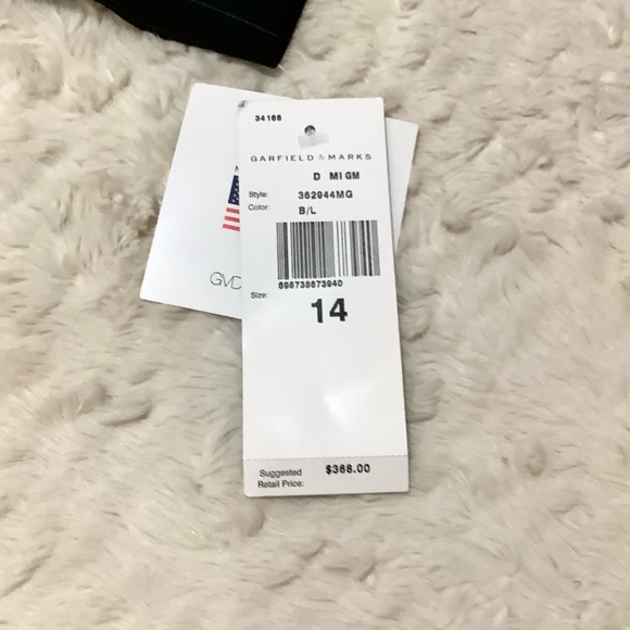 ✨ GARFIELD & MARKS Pinstripe Navy Blue Blazers NEW - Size 14 - Picture 8 of 9